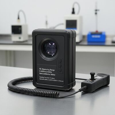 Intervallo di misurazione RL 0-4000mcd M2lx Retroreflettore Metro Tempo di lavoro Oltre 72 ore Ripetibilità Errore di misura inferiore al 3%
